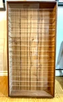 Walnut Display Case For Die Cast Cars & Collectables With 18 Adjustable Shelves. Fixed Price $199.95.