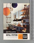 1964 Royal System Teak Wall Shelving Unit Danish Language Original Vintage Ad. Fixed Price $24.00.