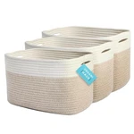 Rope Baskets For Shelves - Set Of Woven Storage 3 Mixed Honey. Fixed Price $43.99.