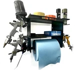 Omni Tools Wall Mount Paper Towel Holder Rack Spray Gun Shelf Black Steel. Fixed Price $59.88.