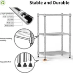 Adjustable 3-TIER Metal Wire Storage Shelves For Kitchen Bathroom Pantry Garage. Fixed Price $24.99.