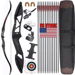 56" 30-50# Archery Set Metal Riser Takedown Recurve Bow Rh Hunting Target Arrows. Fixed Price $93.99.