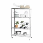 Seville Classics 4-TIER Nsf Steel Wire Shelving, 36" X 14" D 56.5" H, Silver. Fixed Price $79.99.