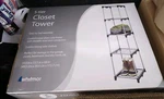 Whitmor 5-TIER Shelf Tower Closet System, Metal With Plastic Connectors New. Fixed Price $20.00.