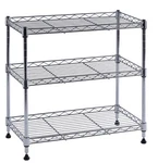 Edsal Muscle Rack Adjustable Wire Shelving, 3 Tier, X 18"W 10"D Chrome. Fixed Price $70.54.