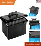 Portable File Box With Rails, Simple Document Storage, Bin For Home.... Fixed Price $80.90.