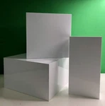 Insight Six Sided Acrylic Box Set Glossy White Store Displays Stands 3 Piece New. Fixed Price $148.00.