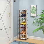Costway Shoe Rack 7-TIER Free Standing Shelf Storage Tower Rustic Brown. Fixed Price $45.99.