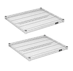 Pair Of Uline Commercial Chrome Wire Shelving (2 Shelves Per Box) 30" 24". Fixed Price $29.99.