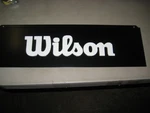 Brand New Wilson Logo Metal Slat Wall Display Sign Black. Fixed Price $25.00.