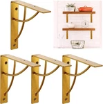7 Inch Heavy Duty Metal Shelf Brackets, Set Of 4 Gold Decorative Shape Suppo. Fixed Price $28.57.