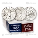 2026 P & Emerging Liberty Dime America 250 Uncirculated Roll Set 100 Coins. Fixed Price $39.95.
