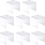 8 Pc 6'' Clear Acrylic Risers, Display Shelf Showcase Fixtures. Fixed Price $48.95.