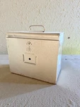 Vintage Brumberger Metal Industrial Storage Cabinet Box Case W/shelves. Fixed Price $33.00.