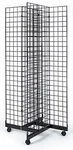 2' 5' Grid Panel 4-SIDED Floorstanding Display Fixture With Rolling Base.. Fixed Price $213.97.