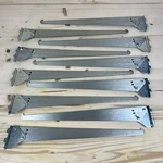 (10) Knape & Vogt 14" Series 179 Anochrome W/ Adjustable Slanted Shelf Brackets. Fixed Price $49.99.
