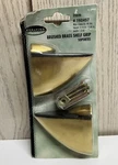 Shelving By Design Brushed Brass Shelf Grip Item 160457 Brackets New B14. Fixed Price $15.00.