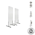 Portable 2-PACK Foldable Black Grid Displays Ideal For Indoor Showcases. Fixed Price $163.98.