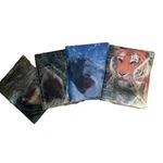 Set Of Four Kittrich 3D Motion 2 Pocket Folders Bear/tiger/whale/hippo. Fixed Price $12.00.