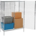 Nexel Chrome Security Shelving Unit 36"W 24"D 66"H. Fixed Price $475.56.