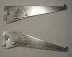 Kason #8153 Variable Shelf Bracket, 6", Steel, Bright Zinc Finish, Wedge Fit. Fixed Price $6.95.