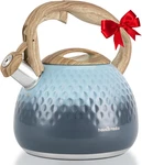 Hauce Radio 2.5 Qt Whistling Tea Kettle Stainless Steel Wood Handle Induction. Fixed Price $68.72.