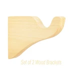 Kirsch Wood Trends Unfinished Rod Bracket Set Of 2 For 1-3/8" Pole #5611EG091. Fixed Price $16.99.
