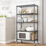 Homdox 5 -tier Steel Wire Shelving Unit On Wheels Chrome Shelves For Living Home. Fixed Price $79.99.