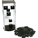 Revolving Rotating Acrylic Jewelry Display Stand With 100 1/2" Earring Cards. Fixed Price $41.32.