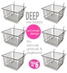 Only Hangers Deep Wire Baskets For Gridwall, Slatwall And Pegboard- Black 6PK. Fixed Price $51.77.