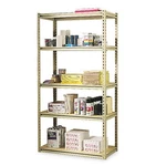 Tennsco LSS361872 Stur-d-stor Shelving, 5 Shelves, 36W X 18-1/2D 72H, Sand. Fixed Price $351.93.