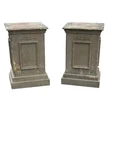 Antique Old Paint Pedestals Country Store Display Pair Primitive Hardware. Fixed Price $675.00.