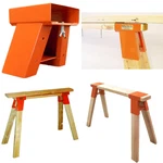 2-PACK Of Heavy Duty Super Steel Sawhorse Brackets Support, Powder Coat. Fixed Price $74.99.