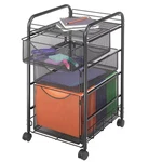 Safco 5213BL File Cart, W/3 Drawers, Black. Fixed Price $129.99.