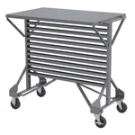 Akro-mils 30-812 Steel Mobile Bin Rail Floor Rack, 38 1/2 D X 36 H. Fixed Price $856.99.