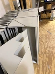 Huge Lot Of Pallets Used Lozier Shelving Shelves, Components, Glass Cases. Fixed Price $500.00.