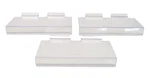Lot Of 3 Slatwall Shoe Shelf W/ Sign Holder Clear Acrylic 4 X 10 Display Shelves. Fixed Price $7.99.