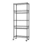 Trinity Home 5-TIER Nsf Wire Shelving With Baskets & Wheels-williamssonoma 41321. Fixed Price $137.99.