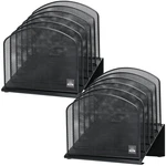 Delifox Inclined File Organizer, 5 Slot Desktop 2PACK, Black. Fixed Price $52.66.