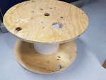 23 3/4" X 13 3/16 Cable Reel Wooden Wire Spool Holds 500 Feet Of 4/0 Table. Fixed Price $62.88.