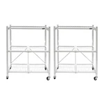 Origami 2-PACK General Purpose Foldable 3-TIER Shelf Storage Racks, R3, White. Fixed Price $217.99.