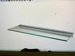 Wallscapes Floating Shelf Kit Opaqueglass Silver Bracket Wall-mountable 24 In.. Fixed Price $65.00.