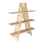 A-frame Wood Display Retail Merchandise Natural Folding Folds Shelves 60". Fixed Price $129.95.
