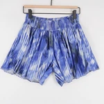 Athleta Wailea Sneaky Shorts Womens Xxs Blue Print Smocked Waist Zip Pockets. Fixed Price $13.99.