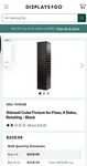 Slatwall Tower On Wheels 5 Ft Tall Retail Display Holds Shelves Hooks, Etc. Fixed Price $150.00.