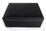 Callaway Golf Accessory Storage Box Black Leather Velvet Style 8X6X3 Hinged Lid. Fixed Price $20.94.