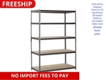 Muscle Rack Silver Vein 24"X48"X72" 5 Shelf Steel Shelving. Fixed Price $99.99.