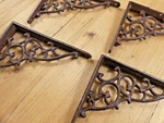 4 Antique Style Shelf Brace Wall Cast Iron Brackets Vine Corbels. Fixed Price $39.99.