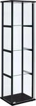 64-INCH 5-TIER Clear Glass Curio Cabinet Display Case With Black Shelving. Fixed Price $344.55.