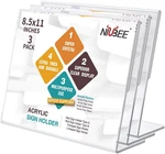 Acrylic Sign Holder 8.5X11 Inches 3 Pack Landscape, Slant Back Clear Paper Frame. Fixed Price $31.95.